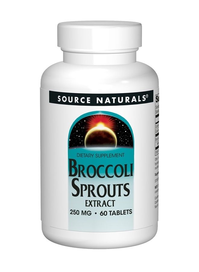 مستخلص براعم البروكلي 250 ملغ مكمل غذائي قوي، مصدر للسلفورافان، الألياف والكالسيوم - 60 قرص