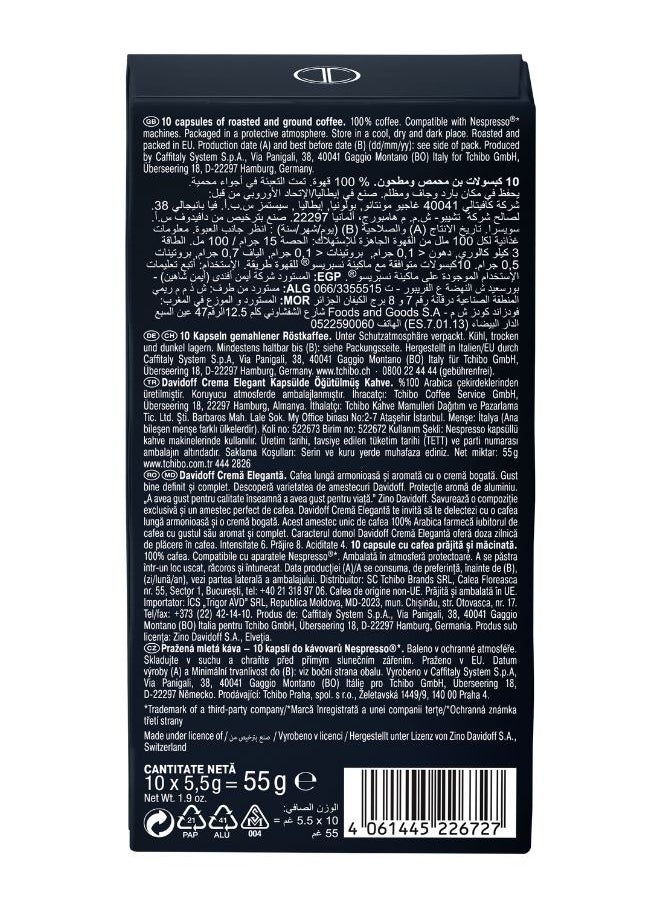 Davidoff Creama Elegant Coffee Capsules 10 Capsules (55g)  - Image 4