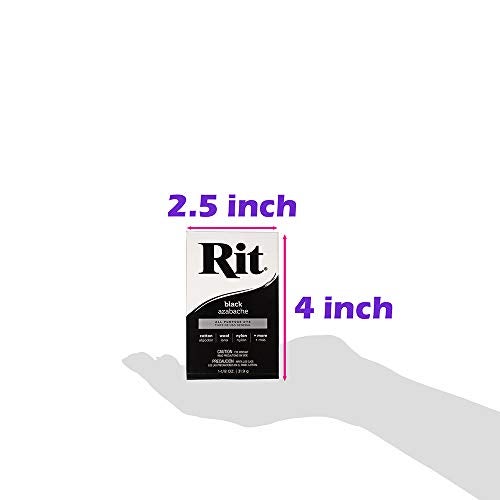 RIT مسحوق صبغة ريت مركز لجميع الأغراض عبوة واحدة للملابس، الديكور، والحرف - أسود - Image 2