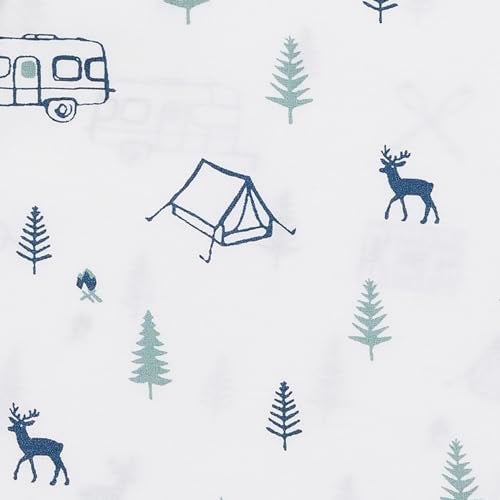 Eddie Bauer - Queen Sheets, Cotton Percale Bedding Set, Crisp & Cool Home Decor (Campout Dark Blue, Queen) - Image 3