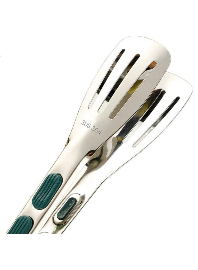 GRASEY 304 Stainless Steel Multifunctional Food Tongs, Cake Tongs, Steak Tongs, Barbecue Bread Pastry Tongs, Baking Tongs Gy8653 - Image 3