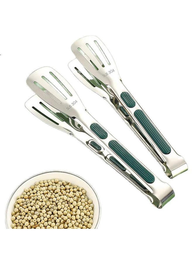 GRASEY 304 Stainless Steel Multifunctional Food Tongs, Cake Tongs, Steak Tongs, Barbecue Bread Pastry Tongs, Baking Tongs Gy8653 - Image 2
