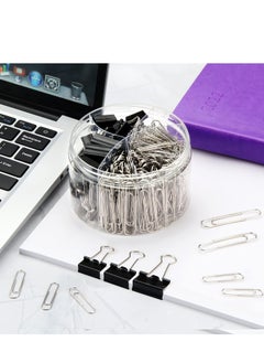 Y&D Paper Clips Binder Clips, 340 PCS Assorted Sizes, Including Large Medium Small + Mini Black Clip for Book, School, Office  - Image 2