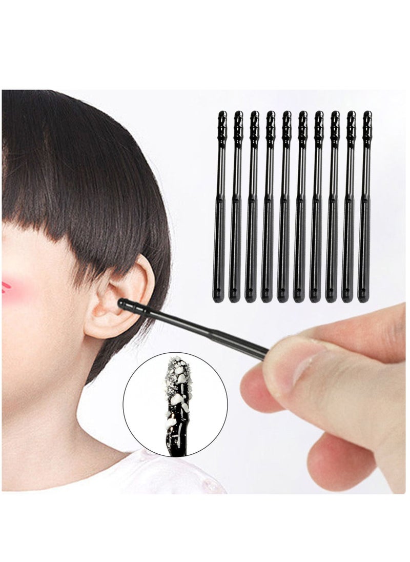 Generic 100Pcs New Disposable Ear Sticky Swabs, Pick Spiral Tips Wax Removal Remover Tool Kit, Nasal Cleaner Stick Portable Makeup Tool  - Image 1