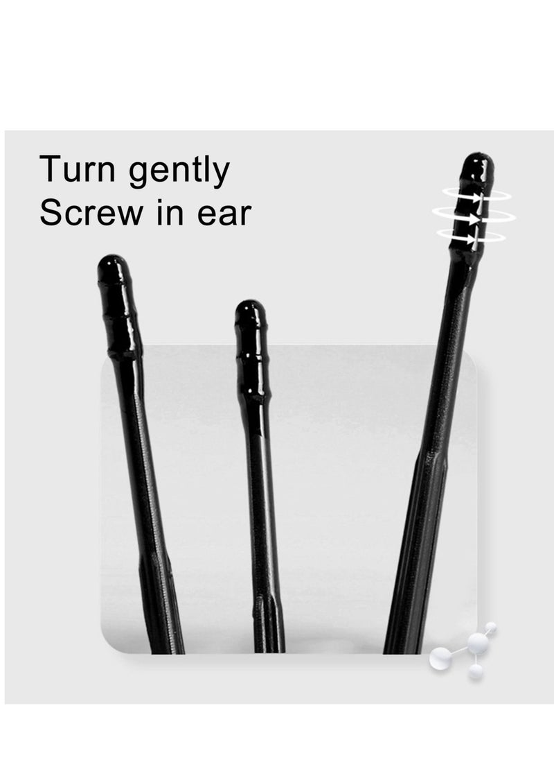 Generic 100Pcs New Disposable Ear Sticky Swabs, Pick Spiral Tips Wax Removal Remover Tool Kit, Nasal Cleaner Stick Portable Makeup Tool  - Image 4
