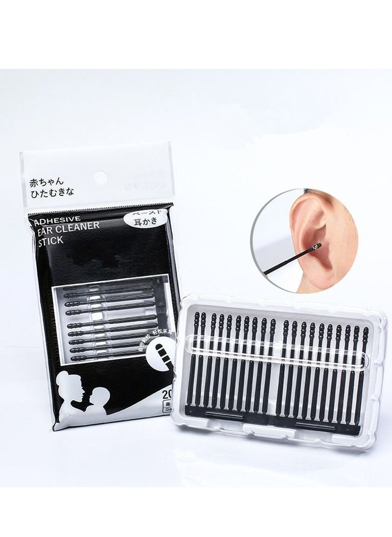 Generic 100Pcs New Disposable Ear Sticky Swabs, Pick Spiral Tips Wax Removal Remover Tool Kit, Nasal Cleaner Stick Portable Makeup Tool  - Image 3