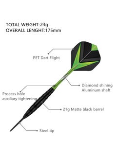 Generic 3Pcs/Set Professional Aluminium Alloy Plastic Darts Shaft Tip Flights 23g with Box 14.5*4.8*2cm  - Image 2