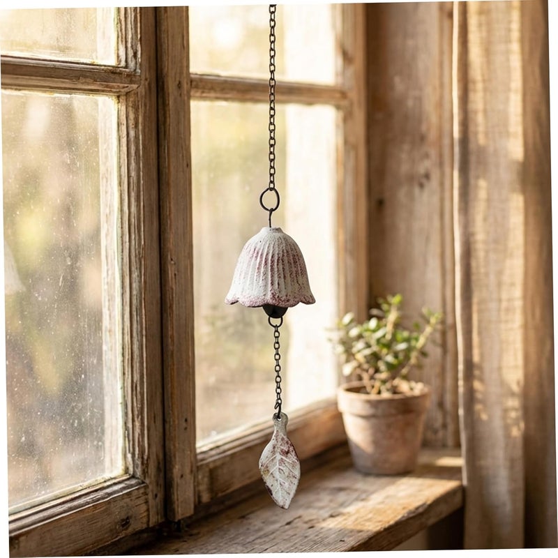 Japanese Wind Chime, Cast Iron Leaf Wind Bell for Outdoor & Indoor, Small Chimes with Soothing Sound for Garden, Patio, Balcony DecorJapanese Chime - Image 1