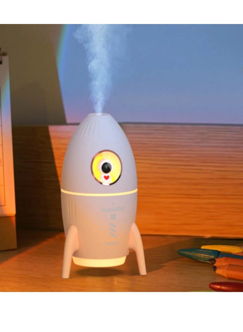 DIGI CORE 350ML Humidifier For Bedroom Flame Diffuser Portable Noiseless Aroma Diffuser For Home And Office Essential Oil Cool Mist Changing Volcano Humidifier Auto-Off Protection - Image 1