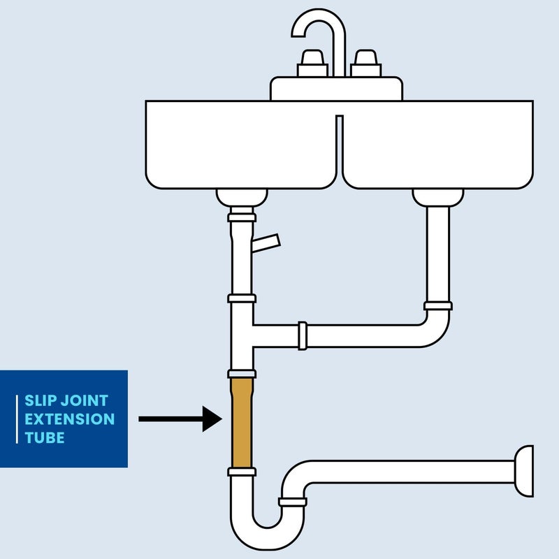 HIGHCRAFT 1-1/2” x 12” Slip Joint Extension Tube Brass Extension Tube 22-Gauge for Bathroom Sink, Kitchen Sink, Utility Sink Tubular Drain Applications, Includes Nut and Washer - Image 4