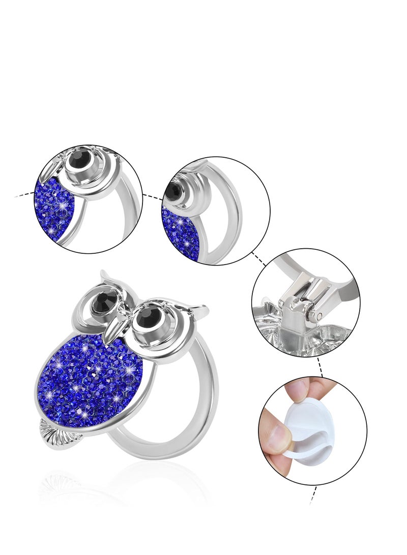 Cute Bling Crystal Car Engine Start Stop Button Cover for Personalized Interior Decor Rhinestone Owl Design - Image 3