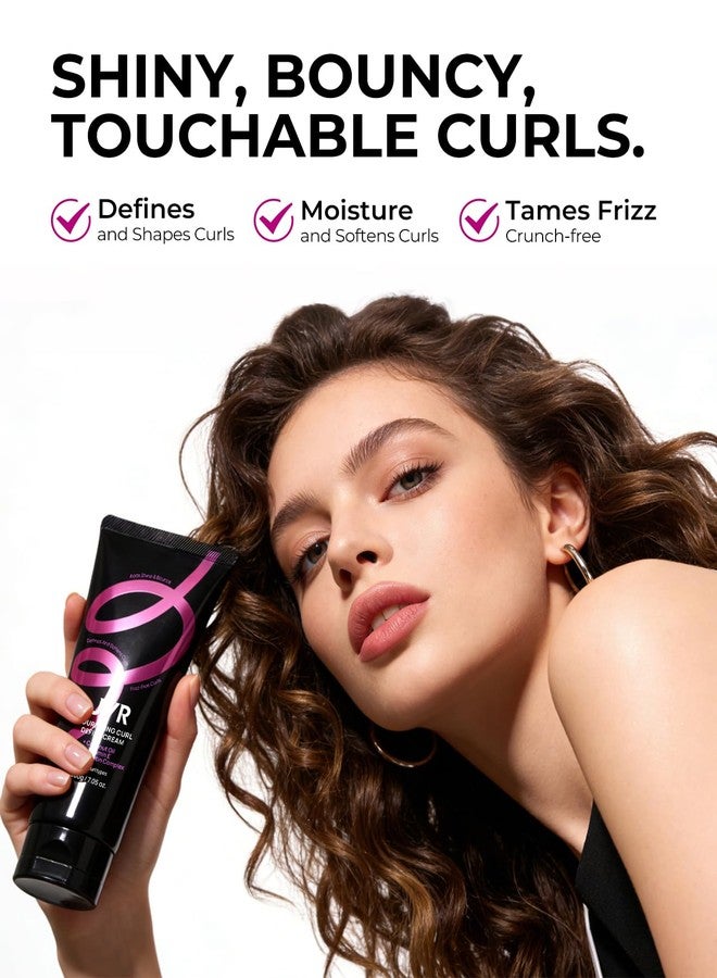 JVR Curl Cream for Curly Hair 2-in-1 Curl Defining Cream, Hydrating, Styling with Coconut Oil,Vitamin E, Anti Frizz-Heat Protectant for High-Definition Curls, Bounce & Shine For All Curly Types 7.05oz - Image 2