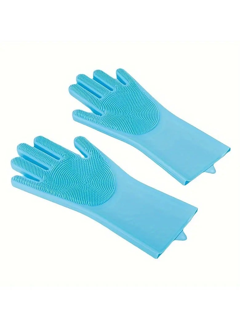 general 4pcs Pet Shower Massage Hair Removal Gloves, Shower Brush, Dog Shower Brush, Pet Massage Brush, High-quality Gloves Silicone Brush - Image 1