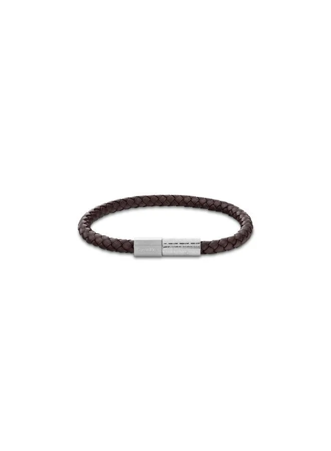Calvin Klein Iconic Plated Leather Bracelet