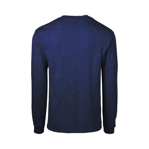 Soffe تي شيرت قطن بأكمام طويلة للرجال من سوفي، أزرق داكن، صغير - Image 3