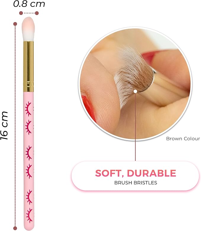 LLBA Lash Shampoo Brushes Set Eyelash Cleansing Brush For Cleansing Eyelash Extension Soft and Comfortable Facial Makeup Remover Tools Pink Pack of 10 - Image 4