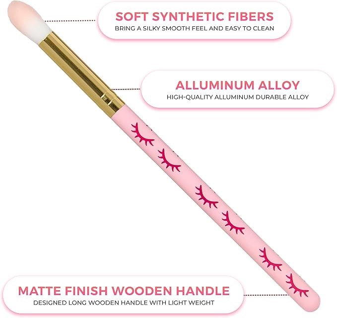 LLBA Lash Shampoo Brushes Set Eyelash Cleansing Brush For Cleansing Eyelash Extension Soft and Comfortable Facial Makeup Remover Tools Pink Pack of 10 - Image 5