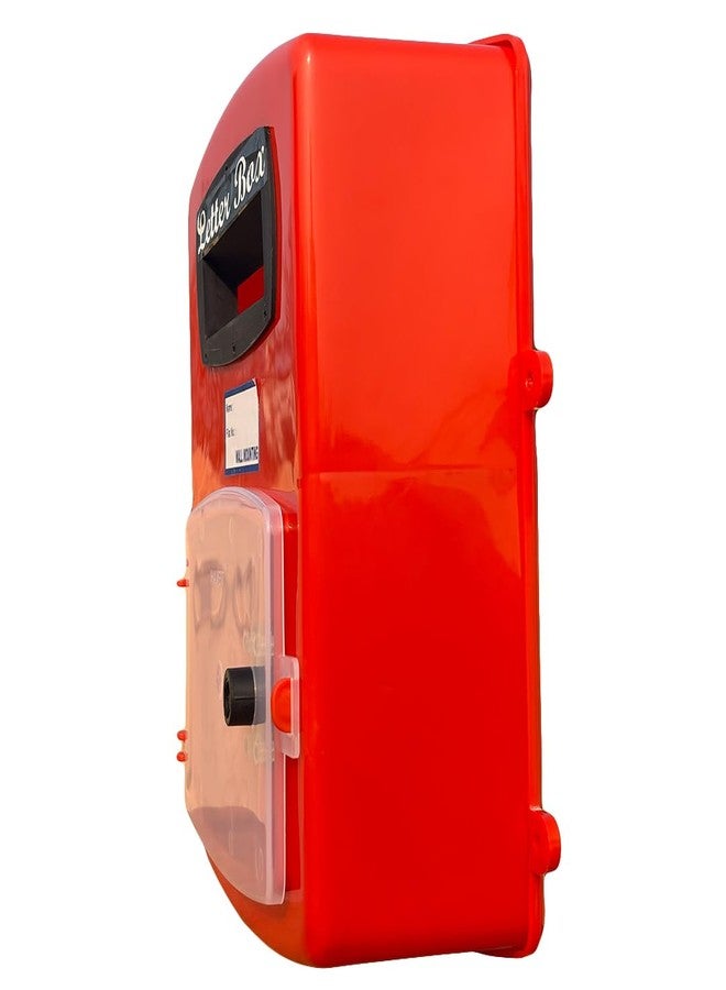 HaveIt® Front Door Wall Mounted Heavy Plastic Letter Box,Suggestion Box,Compliant Box for Home/Offices/Colleges/Institutions/Schools with Lock (red Color, 25 cm x 26 cm x 11 cm) (Letter Box) - Image 2