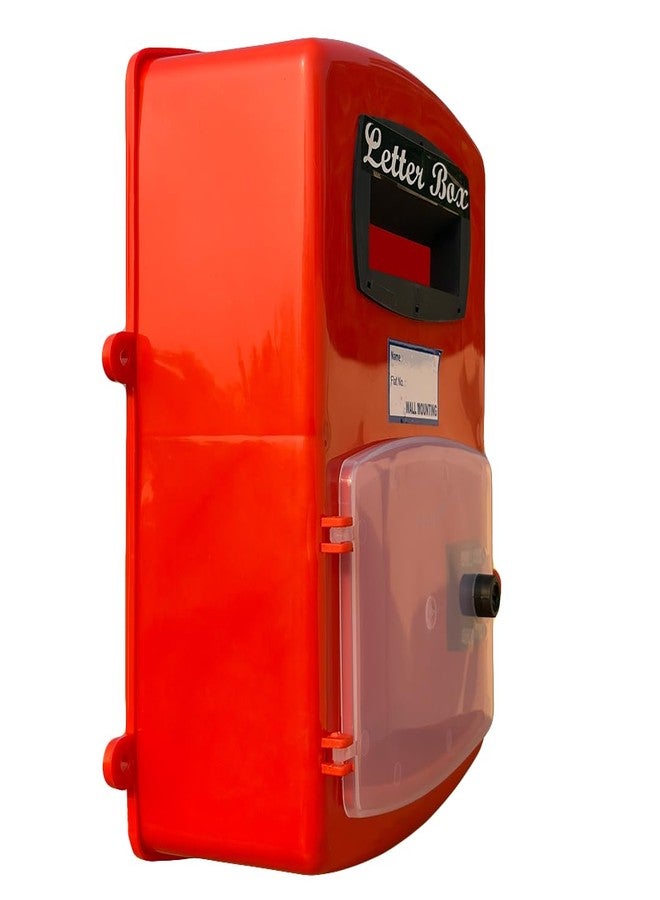 HaveIt® Front Door Wall Mounted Heavy Plastic Letter Box,Suggestion Box,Compliant Box for Home/Offices/Colleges/Institutions/Schools with Lock (red Color, 25 cm x 26 cm x 11 cm) (Letter Box) - Image 3