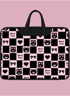 Generic Laptop Bag Sleeve 13/14/15/15.6 inch, Laptop Briefcase Multifunctional Large Capacity Sleeve Bag for 15.6 inch HP, Dell, Acer, Asus, Notebook, Black Pink Bear  - Image 1