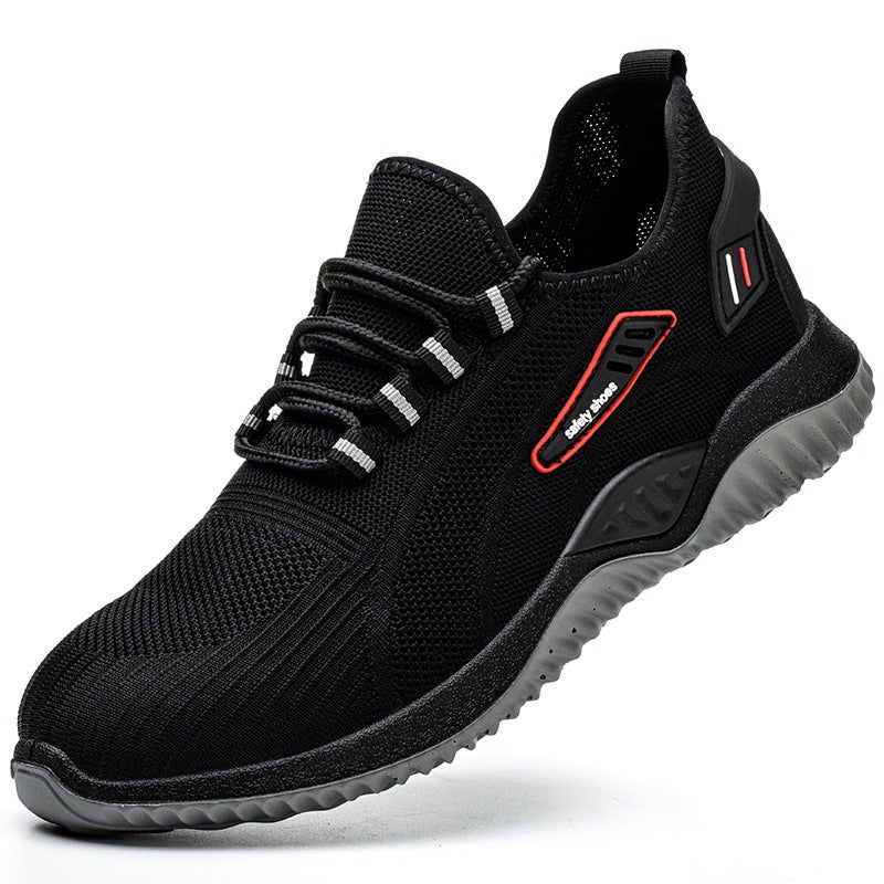 Men's Safety Shoes - Breathable Knit, Anti-Smash & Puncture-Resistant, Insulated Work Shoes, Low-Top - Image 1