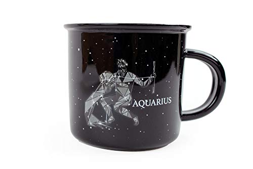 AQUARIUS Ceramic Mugs  135 oz Coffee  Tea Mug Astrology Horoscope Cups with Personality Traits Revealed Inside January  February Birthday Constellation and Zodiac Sign Drinkware