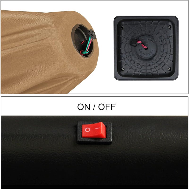 Blissun 9 ft Solar Umbrella, 32 LED Lighted Patio Umbrella, Table Market Umbrella, Outdoor Umbrella for Garden, Deck, Backyard, Pool and Beach (Tan) - Image 3