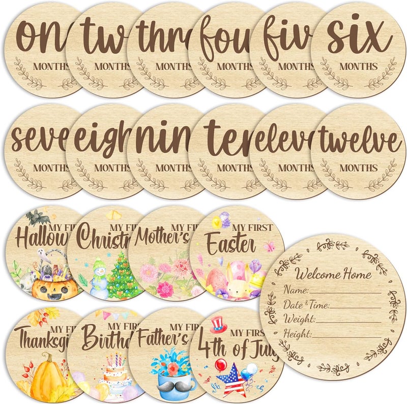 Al Raied ARS® 11PCS Baby Monthly Milestone Photo Cards Set for Newborns - Image 5