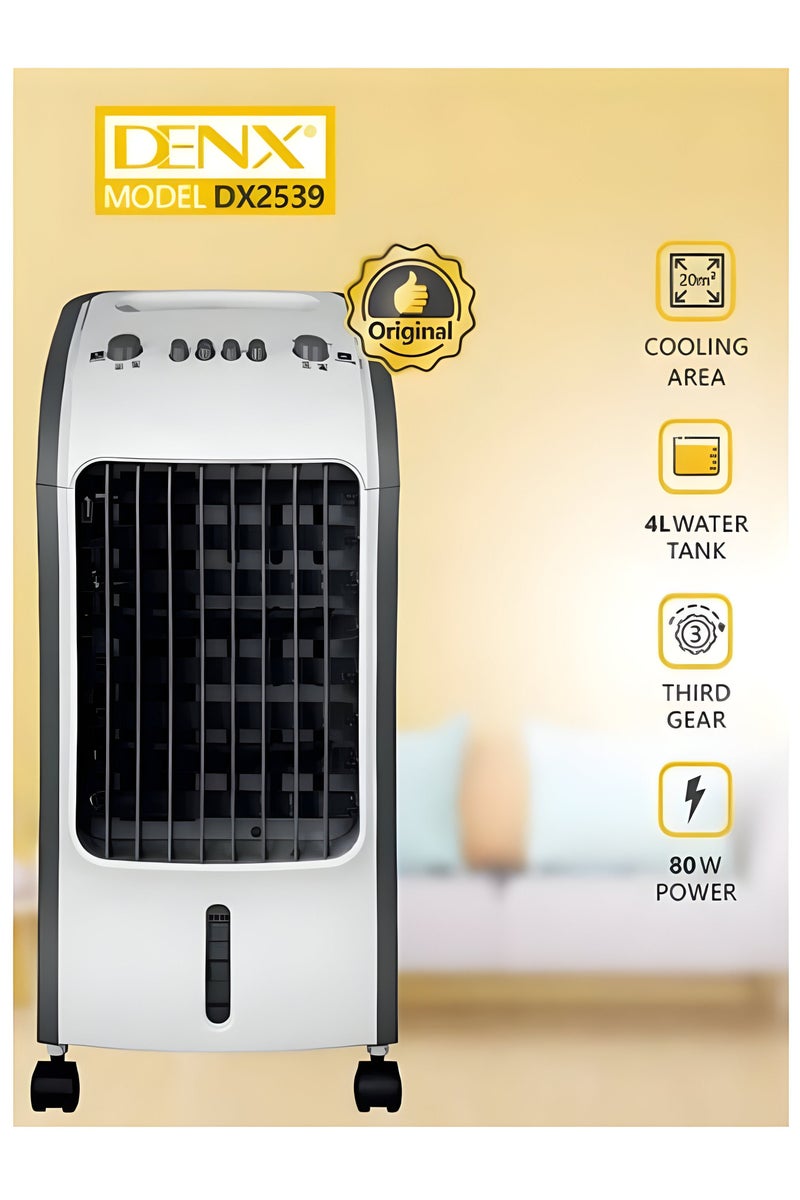 Denx Portable air conditioner with 80W power and 4L capacity, with 3 different speeds for cooling and humidifying the air. - Image 1