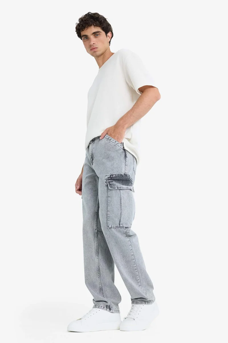 DeFacto Relax Fit Wide Leg Cargo Jeans