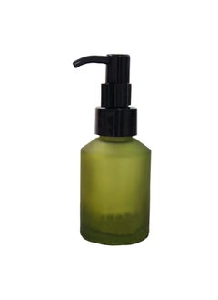 Elandy 1Pcs 60ml/2oz Portable Empty Refillable Frosted Glass Press Bottle Cosmetic Cleansing Oil Emulsion Essence Cream Lotion Essential Oil Pump Dispenser Vial Container Jars(Green)  - Image 1