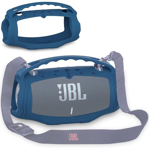 JCHPINE Silicone Cover Case for JBL Xtreme 4 Portable Bluetooth Speaker, Protective Skin Holder for JBL Xtreme 4 Portable Bluetooth Speaker Accessories (Only Case) (Blue) - Image 1