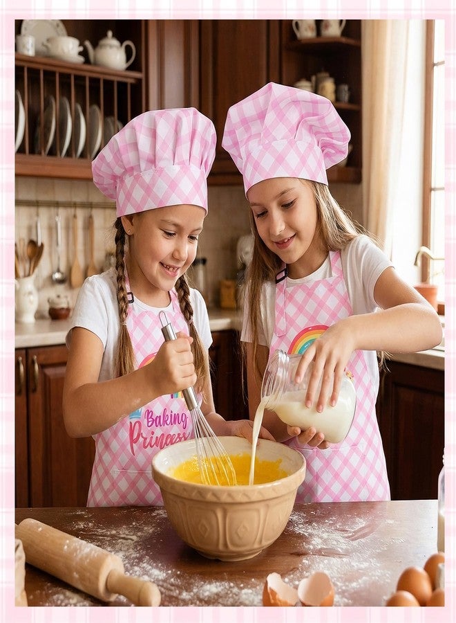 XLSXEXCL Kids Apron and Chef Hat Set, “Baking Princess” Funny Apron Adjustable Child Apron Chef in Training Kitchen Apron for Girls for Cooking, Baking, Painting, Training - Image 5