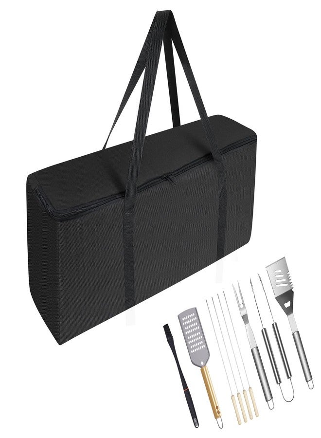 Delixike BBQ Tool Storage Bag, Heavy Duty Tools Bag, 600D Oxford Cloth, Outdoor Grill Accessories Bag for Camping Picnic Trip (22X5X8Inch) - Image 1