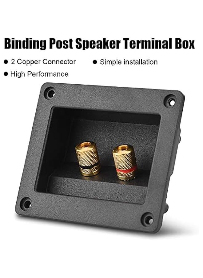 2 Way Speaker Box Terminal Cup Binding Post, Power Speaker Screw-in Terminal Plates, Subwoofer Plug Acoustic Components for HiFi Speaker, Speaker Terminal Box for DIY Home Speaker Kits  - Image 3