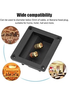 Generic 2 Way Speaker Box Terminal Cup Binding Post, Power Speaker Screw-in Terminal Plates, Subwoofer Plug Acoustic Components for HiFi Speaker, Speaker Terminal Box for DIY Home Speaker Kits  - Image 5