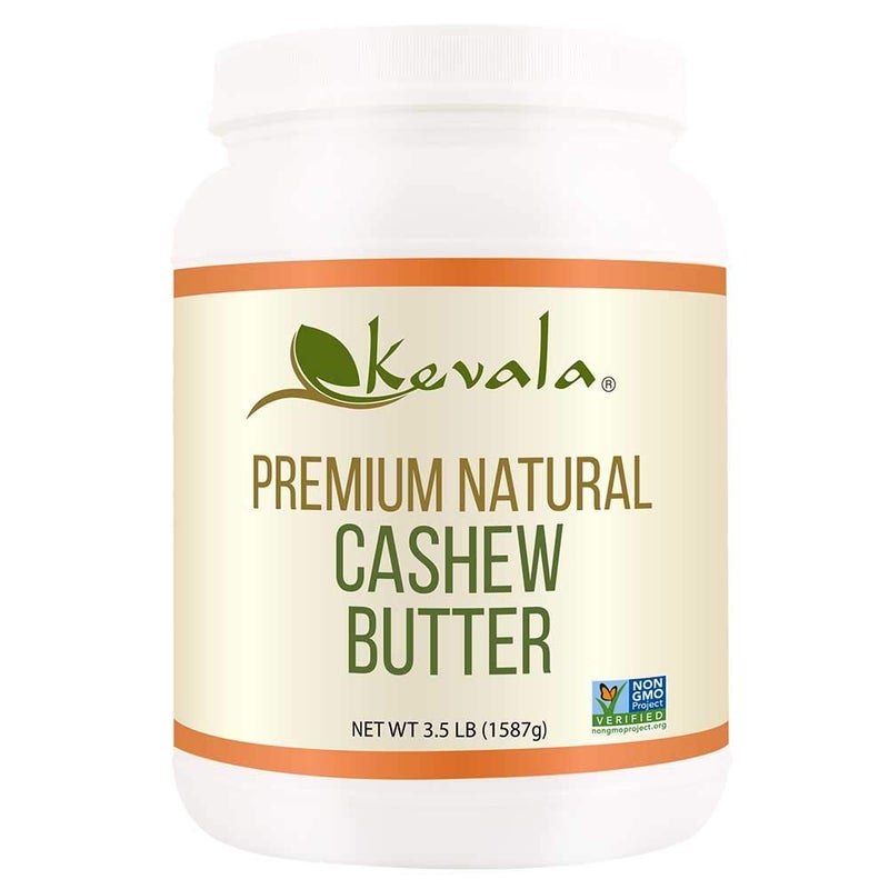 Kevala Cashew Butter - 3.5 lb - 1587 g - No Sugar Added - Spreadable Butter - Roasted Cashew Nuts Spread - Creamy - Lactose Free - Gluten Free - Vegan - Image 1