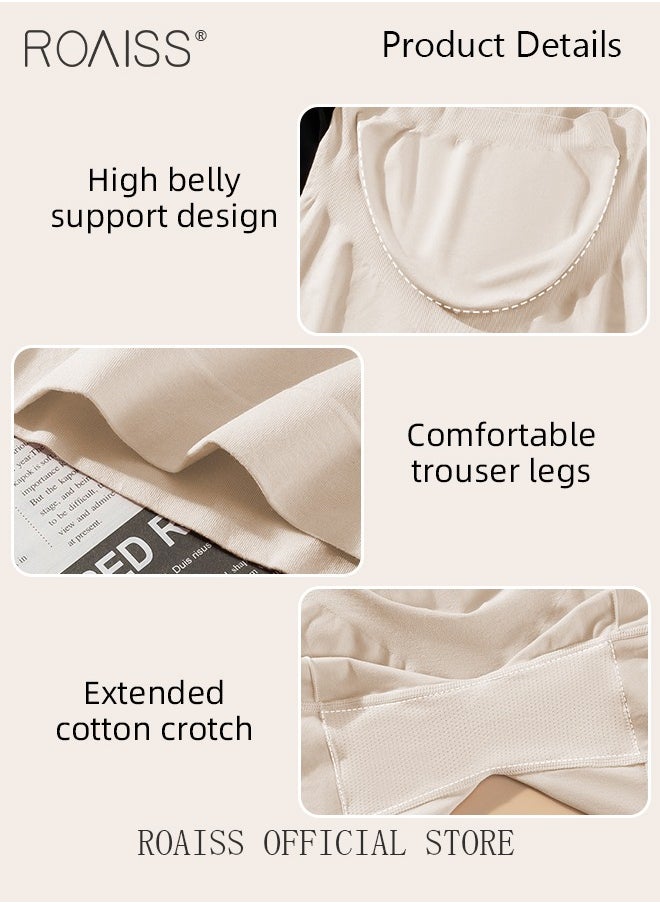 roaiss Comfortable and Supportive Maternity Leggings for Plus Size Women High Waisted Seamless Design with Belly Support Anti Slip Features Relieves Waist Pressure Elastic and Skin Friendly Fabric  - Image 5