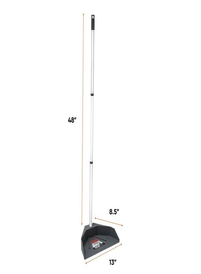 Superio Silicone Dust Pan with Handle Lobby Dustpan with Long Handle Stand Up Dustpan, 48" 3-Part Long Handle, by Superio - Image 3
