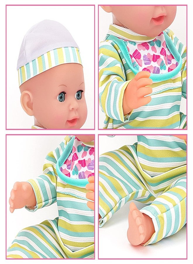 deAO Baby Doll Clothes for 12 13 14 Inch Dolls,6 Sets Doll Clothes and Accessories,Dress Up Fun,Doll Outfits Accessories Underwear for Doll Gift (Doll Not Included) - Image 3