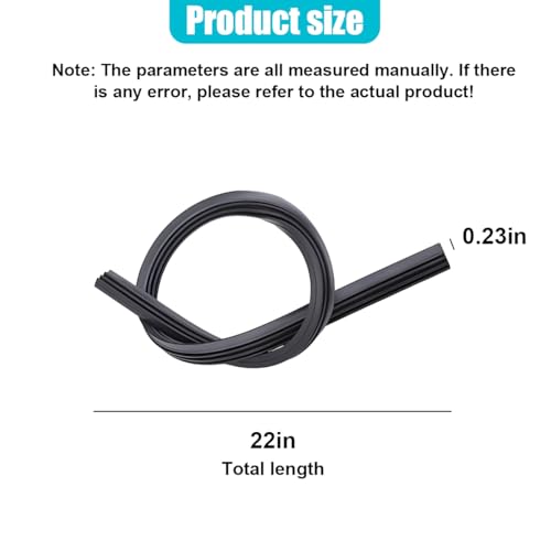 UHANBUT 4PCS Car Windshield Wiper Blades Refills, 22'' Rubber Adjustable Boneless Insert Auto Wiper Strip, DIY Vehicle Windscreen Frameless Strips Replacement Accessories for Truck, SUV (22 Inch) - Image 2