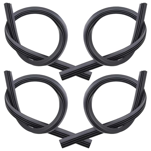UHANBUT 4PCS Car Windshield Wiper Blades Refills, 22'' Rubber Adjustable Boneless Insert Auto Wiper Strip, DIY Vehicle Windscreen Frameless Strips Replacement Accessories for Truck, SUV (22 Inch) - Image 1