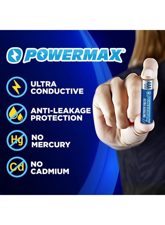 PowerMax 12-Count Triple AAA Batteries, Ultra Long Lasting Alkaline Battery Blister Pack, 10-Year Shelf Life - Image 5