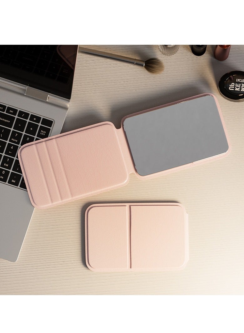 Loquat Pocket Mirror, Portable Folding Compact Makeup Mirror for Quick Touch-ups on the Go (Pink) - Image 4