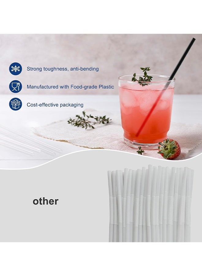 100 قطعة من القش الأسود، قش بلاستيكي قابل للتصرف للشرب من القهوة والعصائر والمشروبات الباردة، قش للتحريك القهوة، قش بلاستيكي غير مغلف للحفلات والمنزل والسفر، خالٍ من مادة BPA - Image 3