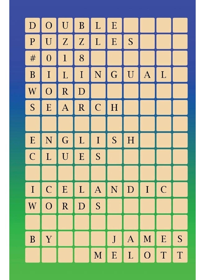 Double Puzzles #018 - Bilingual Word Search - English Clues - Icelandic Words