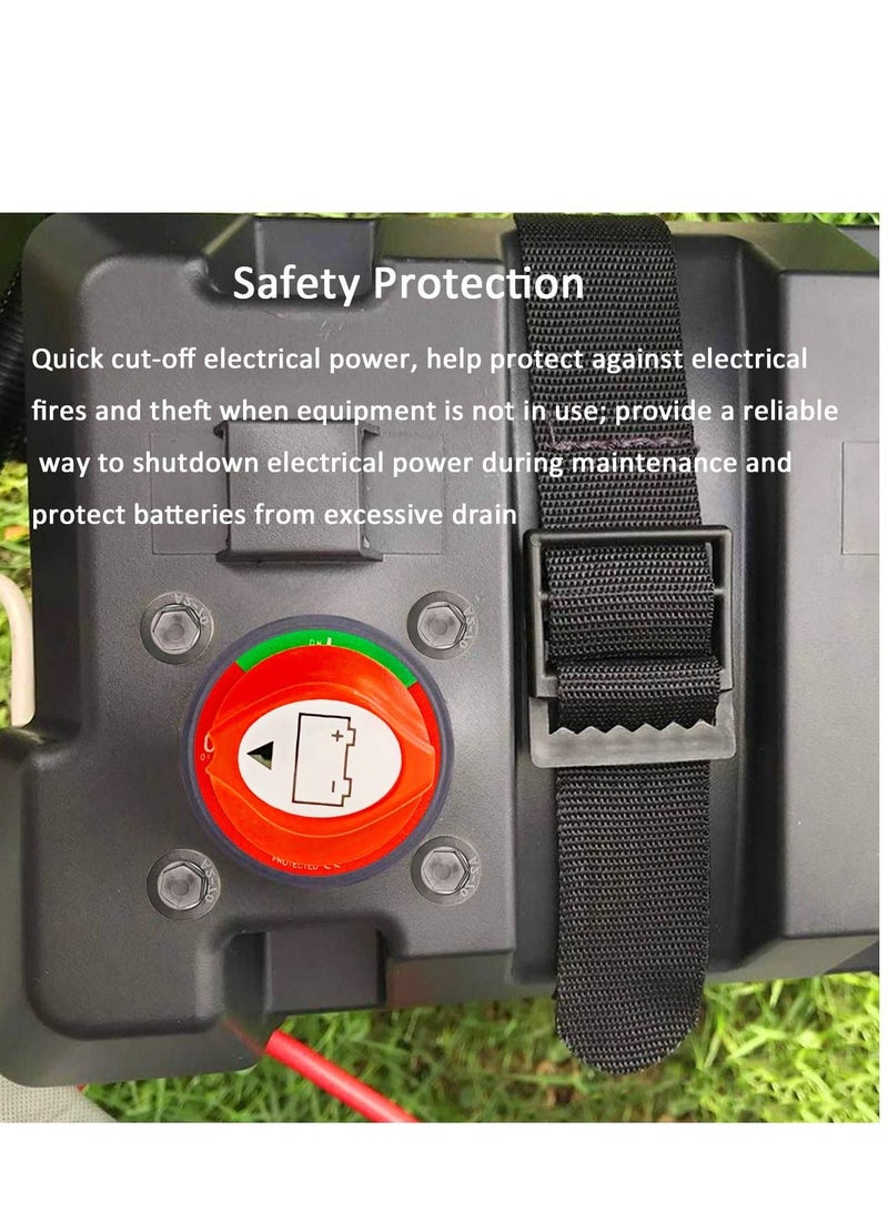 Battery Disconnect Switch Master, Master Isolator, 12V-48V Waterproof Power Isolator On-Off Kill 275Amps High Current for Car RV Marine Boat Truck ATV Vehicles (On/Off)