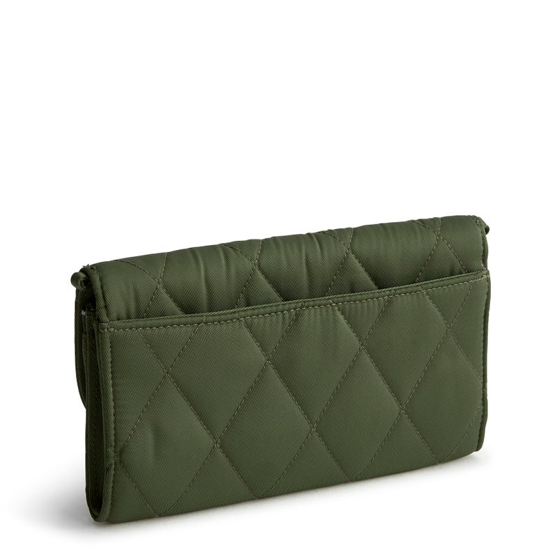 Vera Bradley Women's Performance Twill Wildwood Wallet Crossbody, Bronze Green, One Size - Image 5