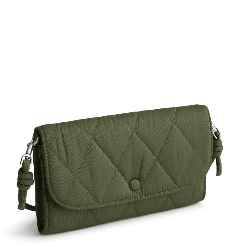 Vera Bradley Women's Performance Twill Wildwood Wallet Crossbody, Bronze Green, One Size - Image 1