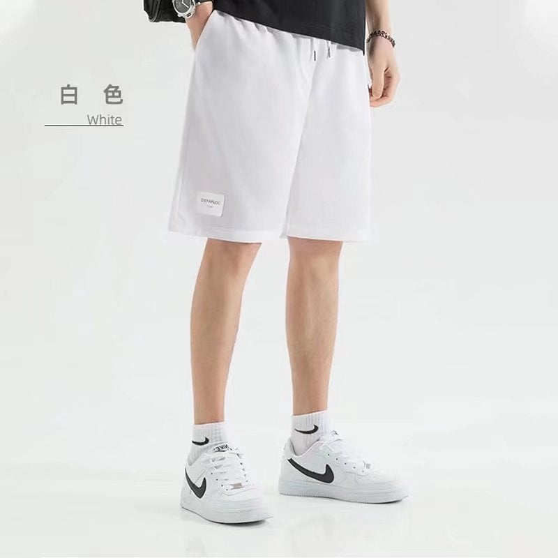 Ice Silk Leather Standard Shorts Mens Summer Thin Pants Outer Wear Casual Pants Beach Sports Loose Large Pants Black - Image 3